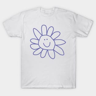 Daisy Doodle Flower Very Peri Periwinkle T-Shirt